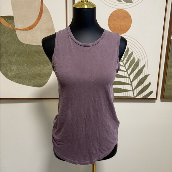 AG Purple Sleeveless Distressed Tank - Picture 1 of 9
